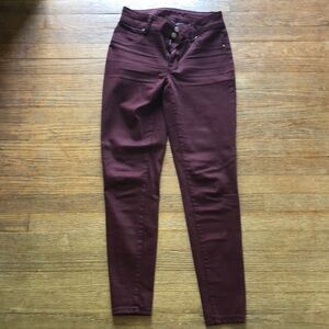 Maurice’s maroon skinny pants